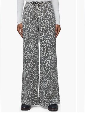 Splendid Gray Leopard Denim Lounge Pants SMALL